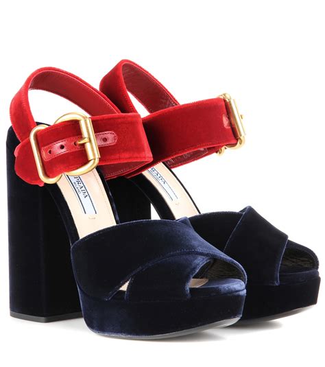 prada blue silver platforms|Prada shoes for women.